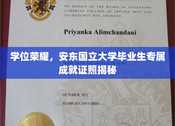 荣耀启航,安东国立大学毕业生独享成就证书大揭秘